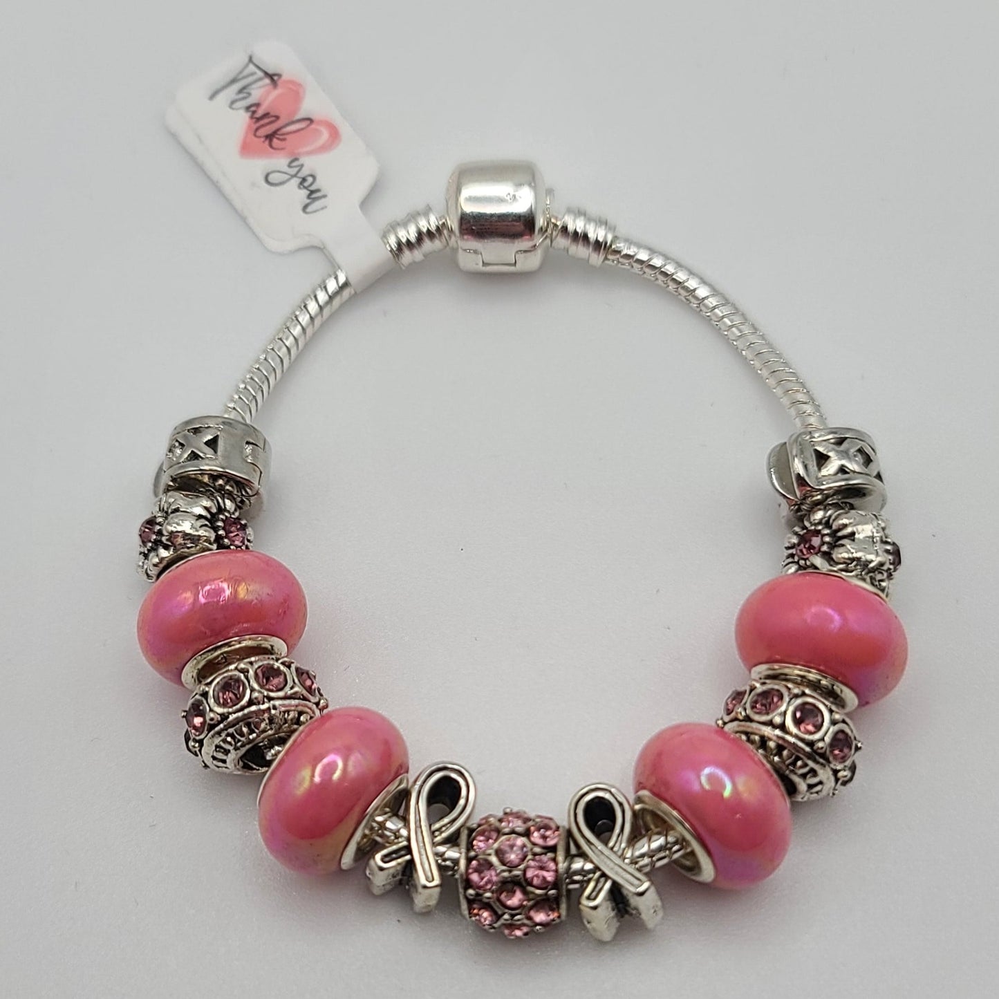 BC Awareness Charm Bracelet B