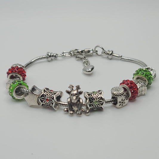 Christmas Charm Bracelet Silver A