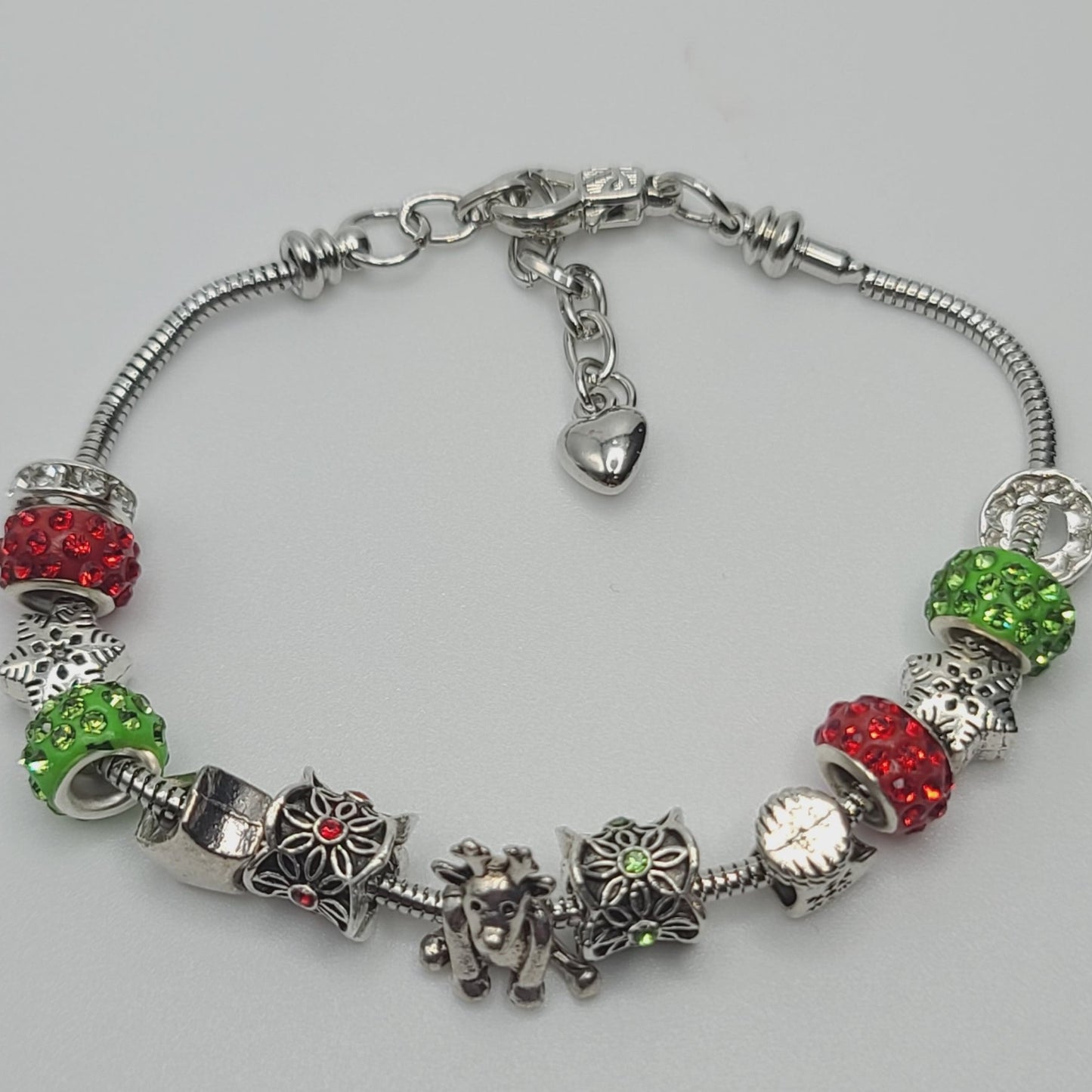 Christmas Charm Bracelet Silver A