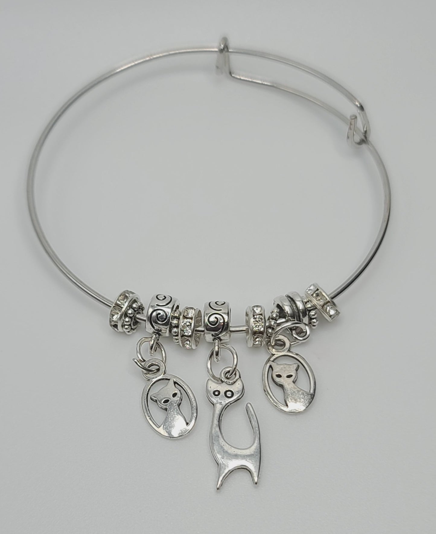 Charming Silver Bangle I