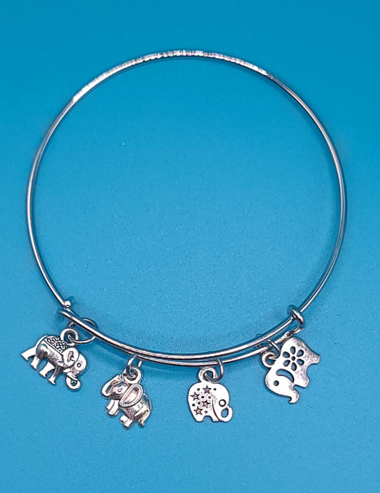 Charming Silver Bangle B