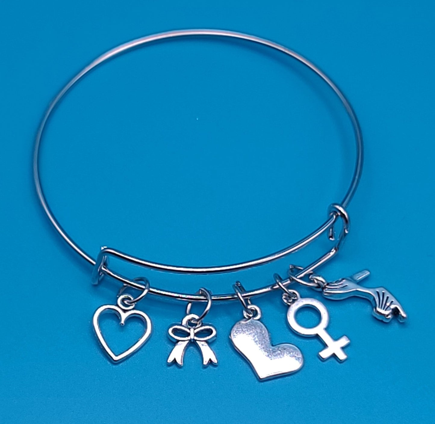 Charming Silver Bangle G