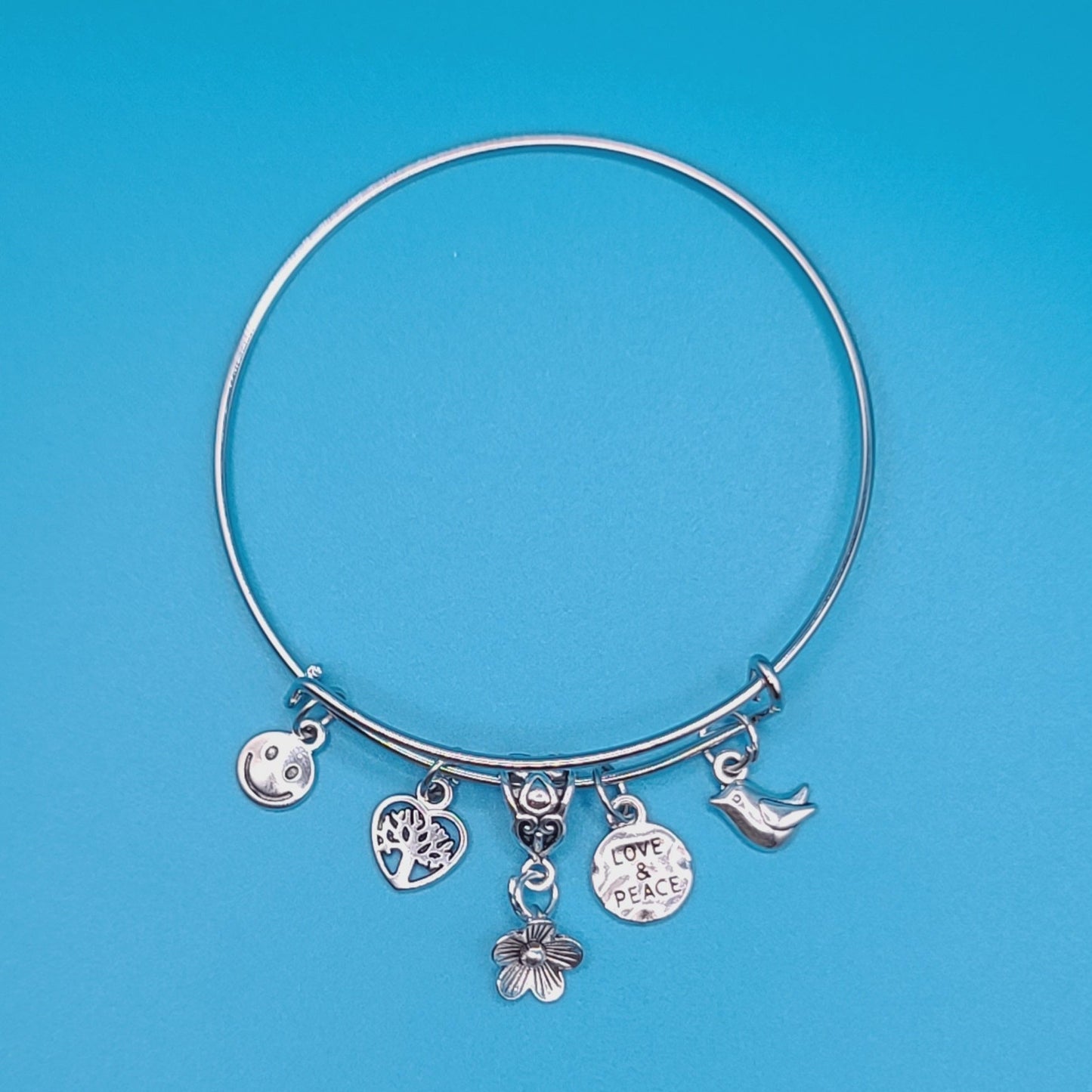 Charming Silver Bangle L