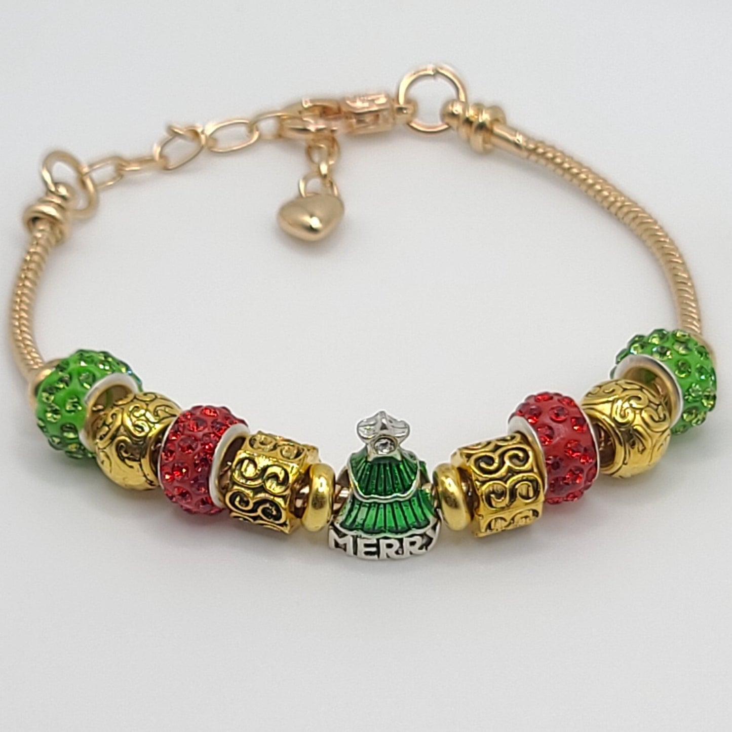 Christmas Charm Bracelet Gold A