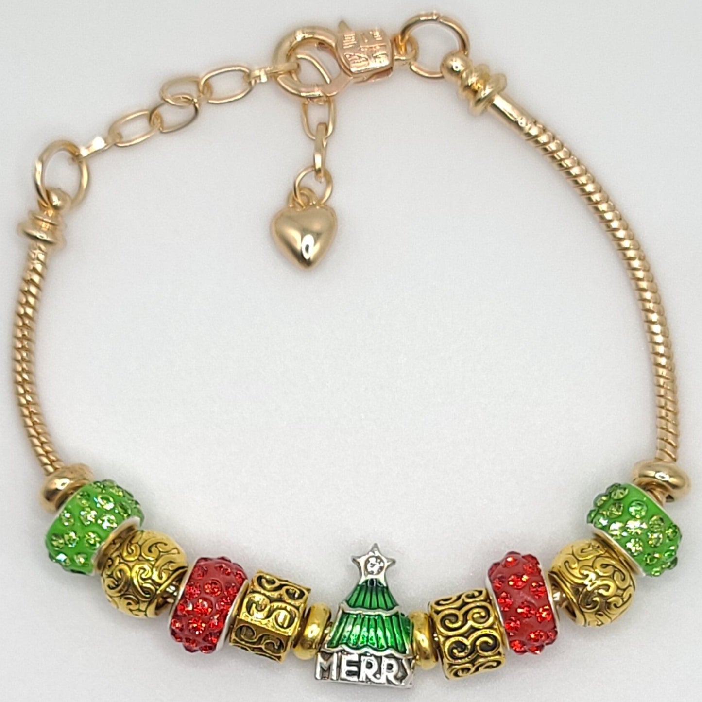 Christmas Charm Bracelet Gold A