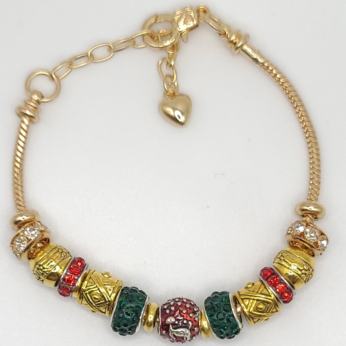 Christmas Charm Bracelet Gold E