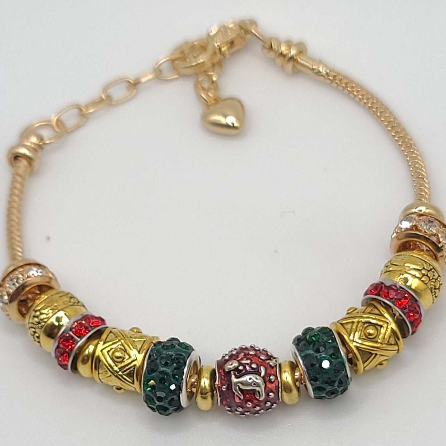 Christmas Charm Bracelet Gold E