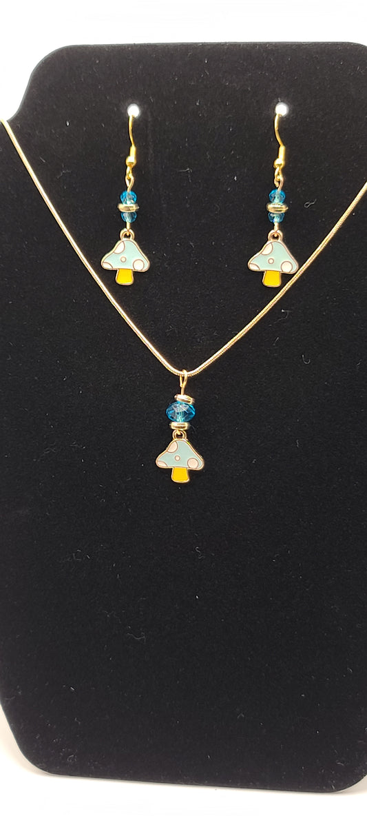 3 piece set blue shroom C